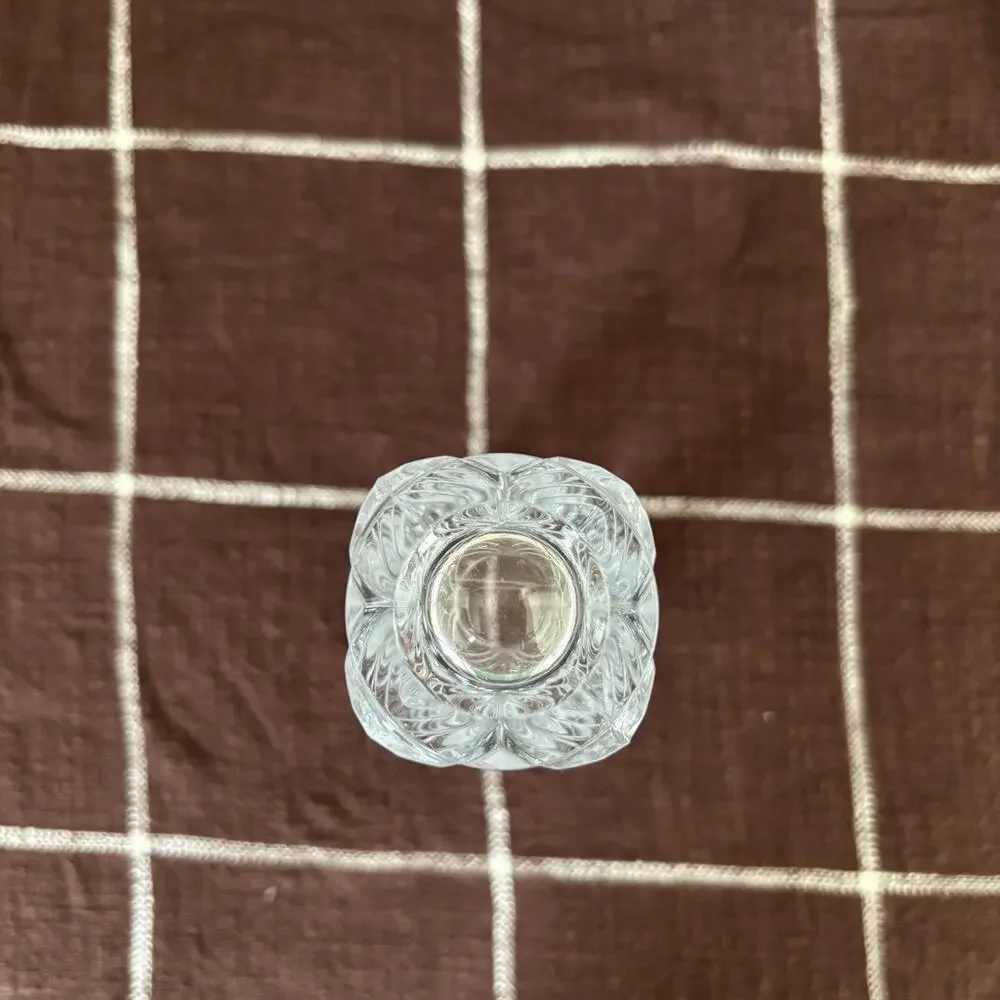 Cristal d'Arques Chatelet 24% lead Crystal Swirl Bud Vase Small Square Top 6.5